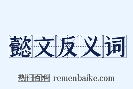 懿文反义词是什么意思的图片